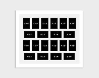 Large Multi Photo Frame | White Wood, Holds 20 Photos - Etsy
