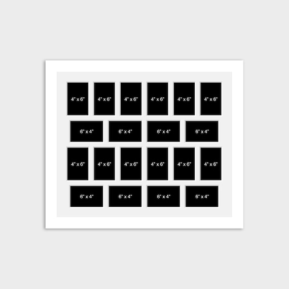 Large Multi Photo Frame | White Wood, Holds 20 Photos - Etsy