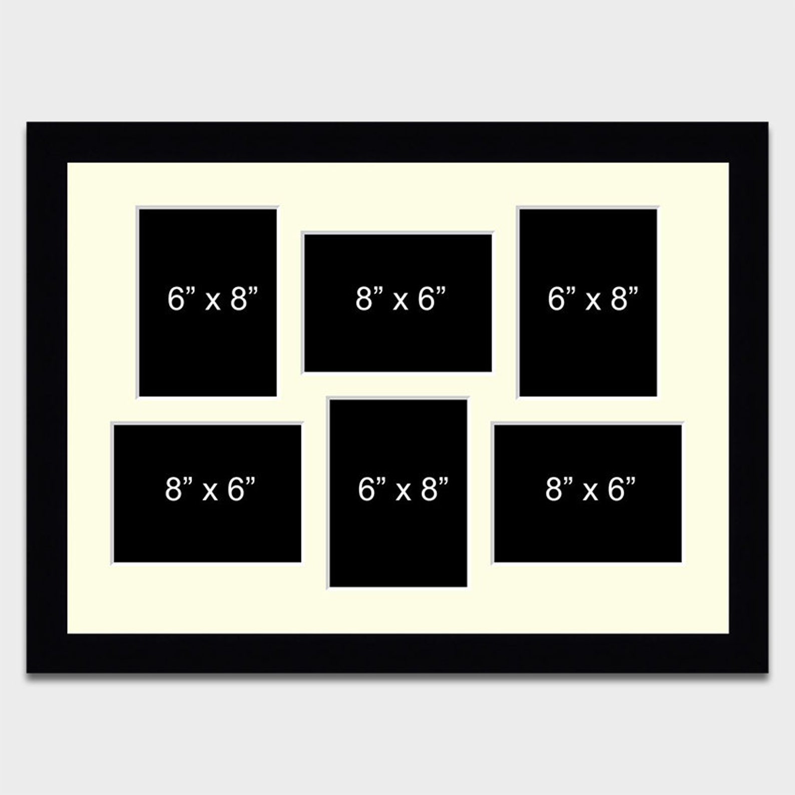 Large Multi Photo Picture Frame 6 Apertures 8x6 Photos In A Etsy UK