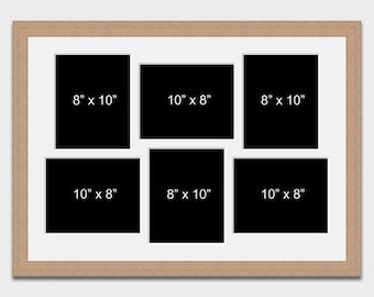 Multi Photo Picture Frame | 4 Apertures 6x4 Photos in a 20mm Oak