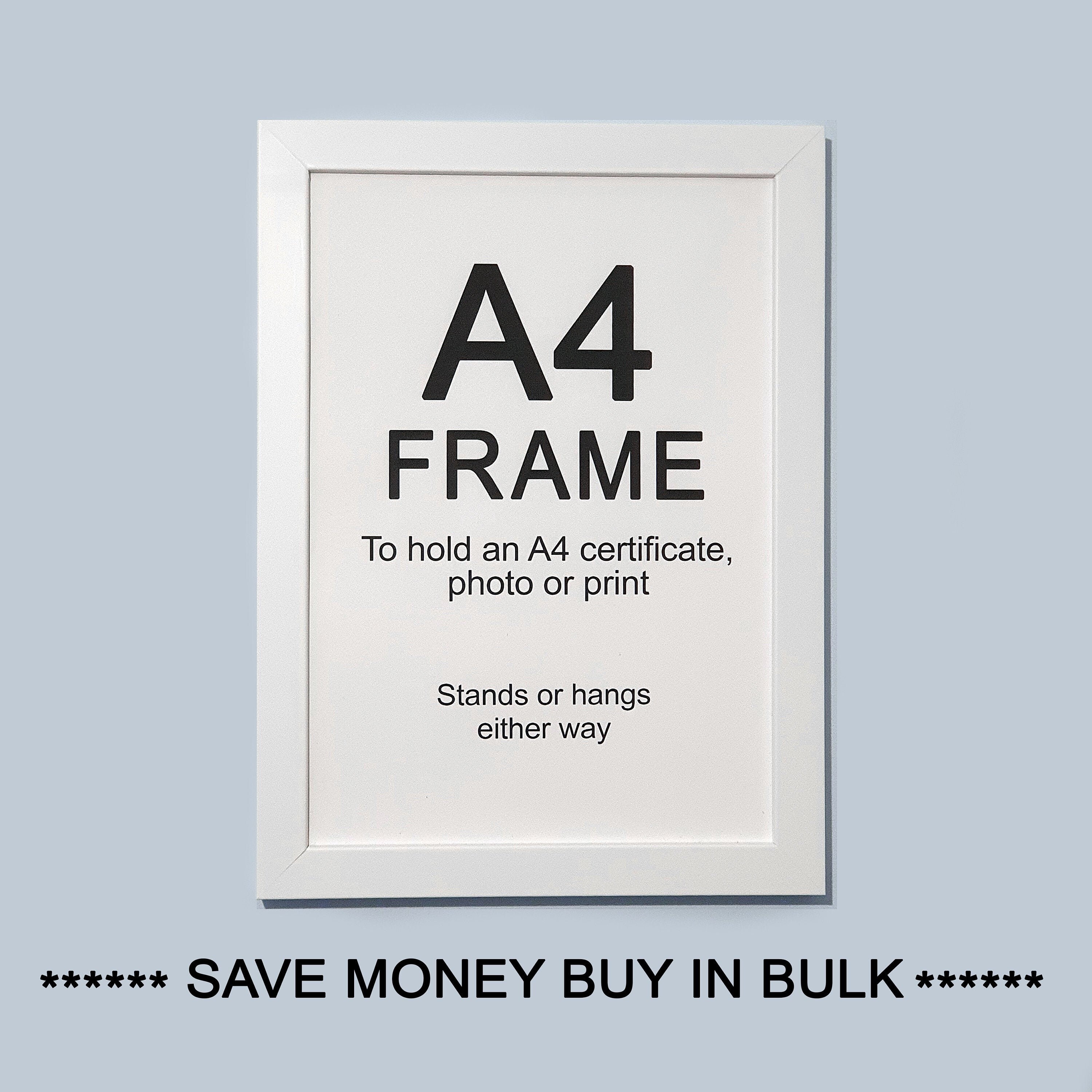 A4 White Picture Frame for Certificates Photos or Prints Etsy UK