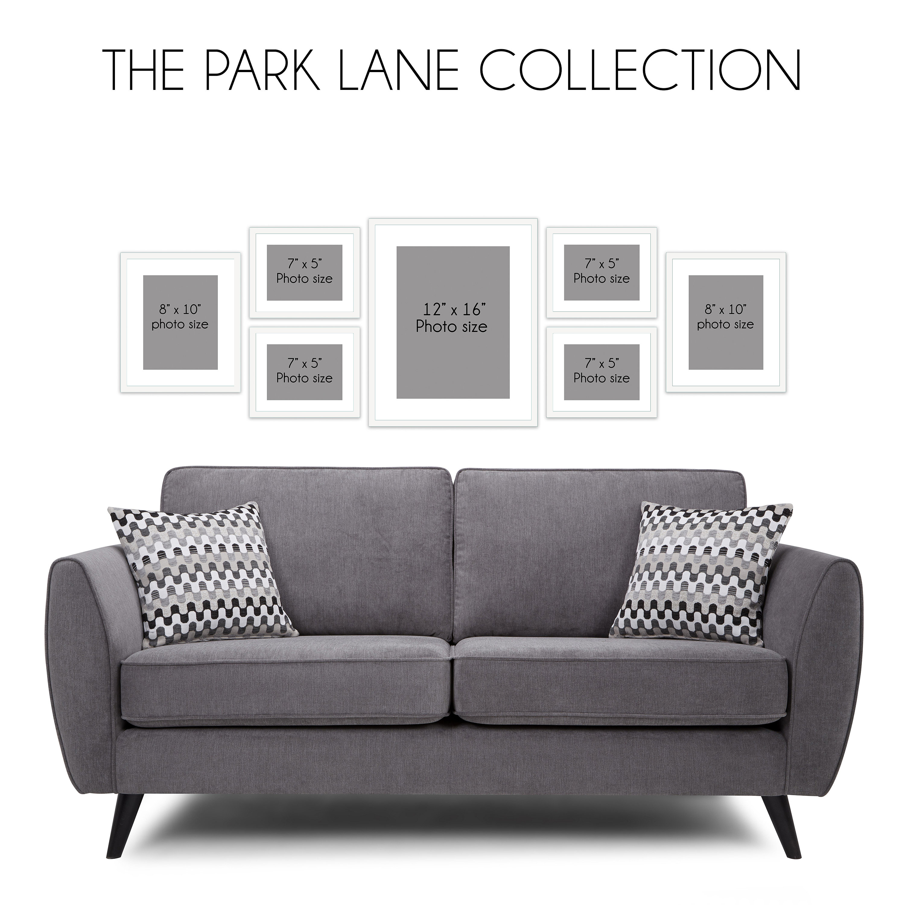 Gallery Wall Frame Set of 7 Picture Frames in White or Black Frames ...