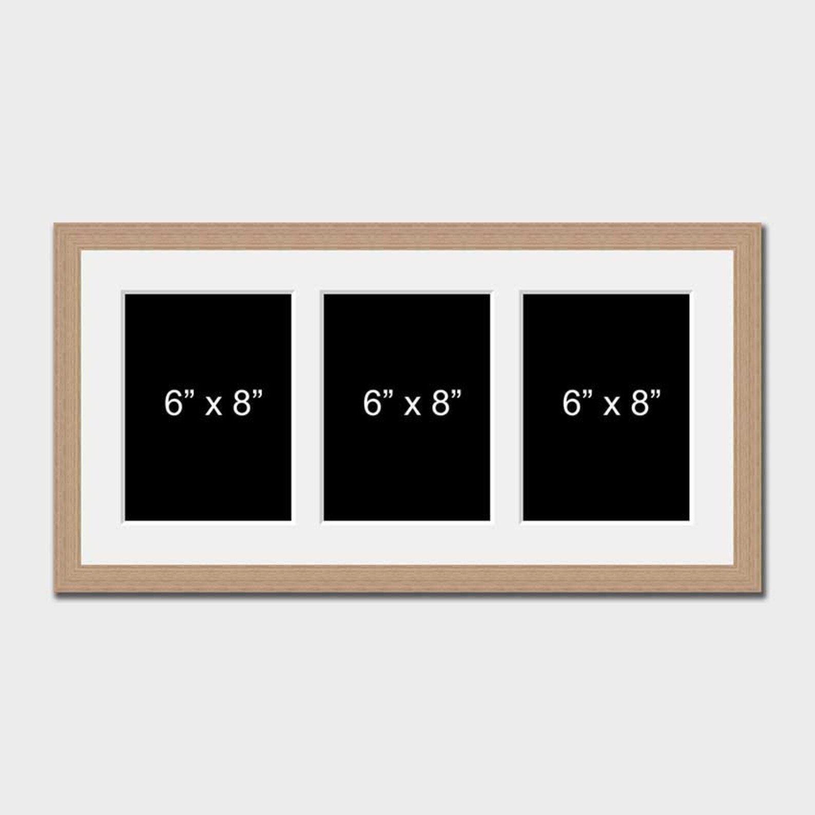 Multi Photo Picture Frame Holds 3 6 x 8 Photos Etsy