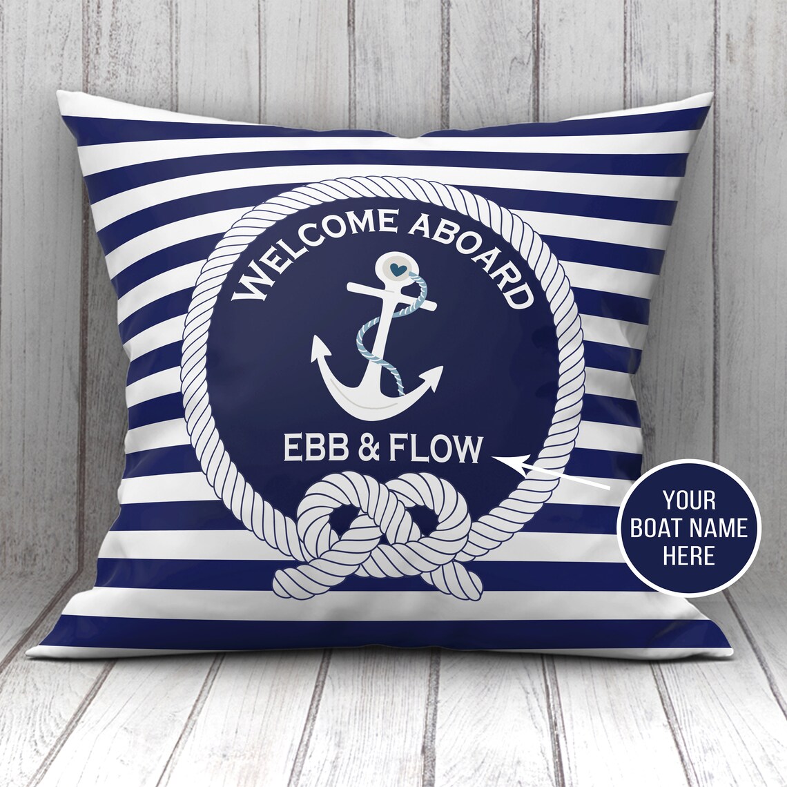 Luxury Personalised Boat Pillow/cushion. Nautical Cushion. Etsy UK