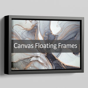 Canvas Floating Frames 22mm Deep up to XL sizes Floater frames for Canvas Pictures Canvas Tray Frames in Black Wood image 7