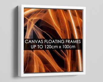 White Wood Canvas Floating Frame | 40mm Deep