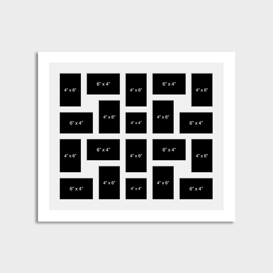 Large Multi-photo Picture Collage Frame | Holds 20 Photos in a