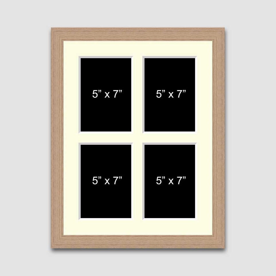 【mihoさま専用】Magnetic Photo Frame スクエア（OAK） Multi Photo Picture Frame | Holds 4 5