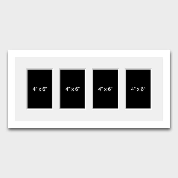 Multi Photo Picture Frame Holds 6 6x4 Photos in a Black Wood Frame