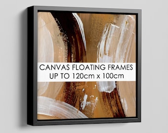 Black Wood Canvas Floating Frame | 40mm Deep Tray Frame