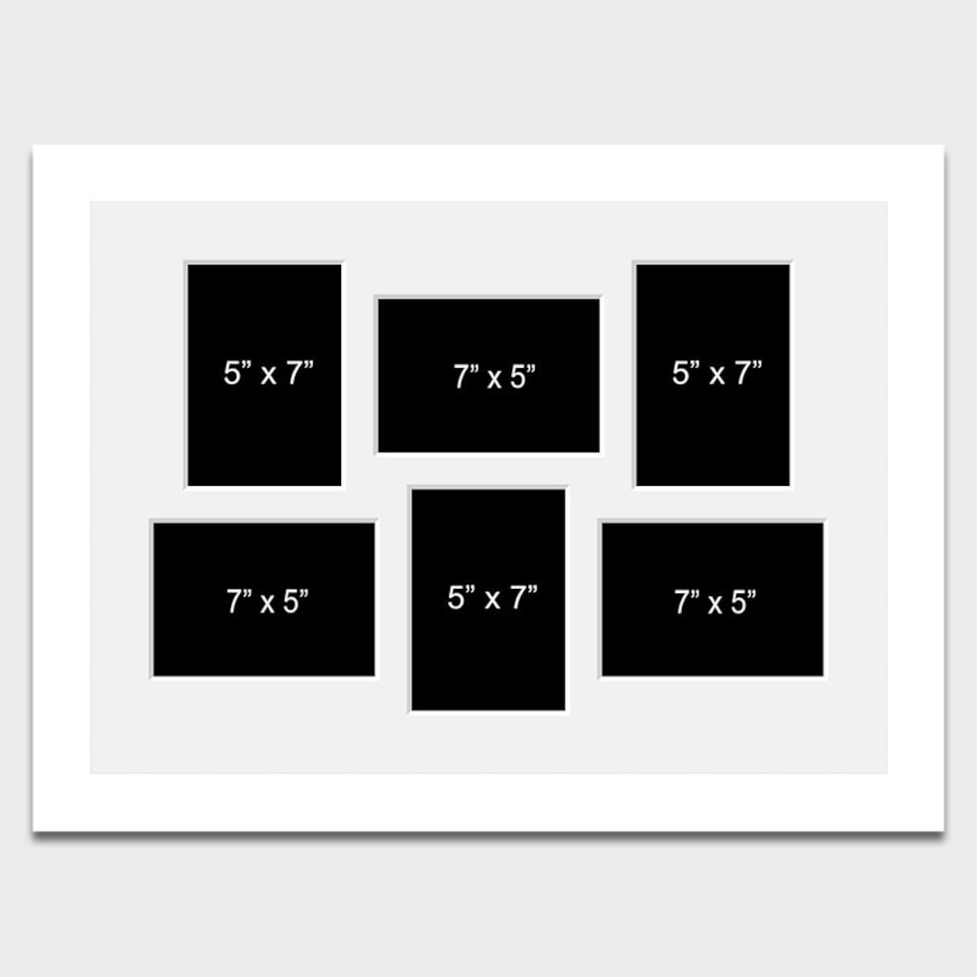 Multi Photo Picture Frame to Hold 6 7x5 Photos in a 33mm White Frame