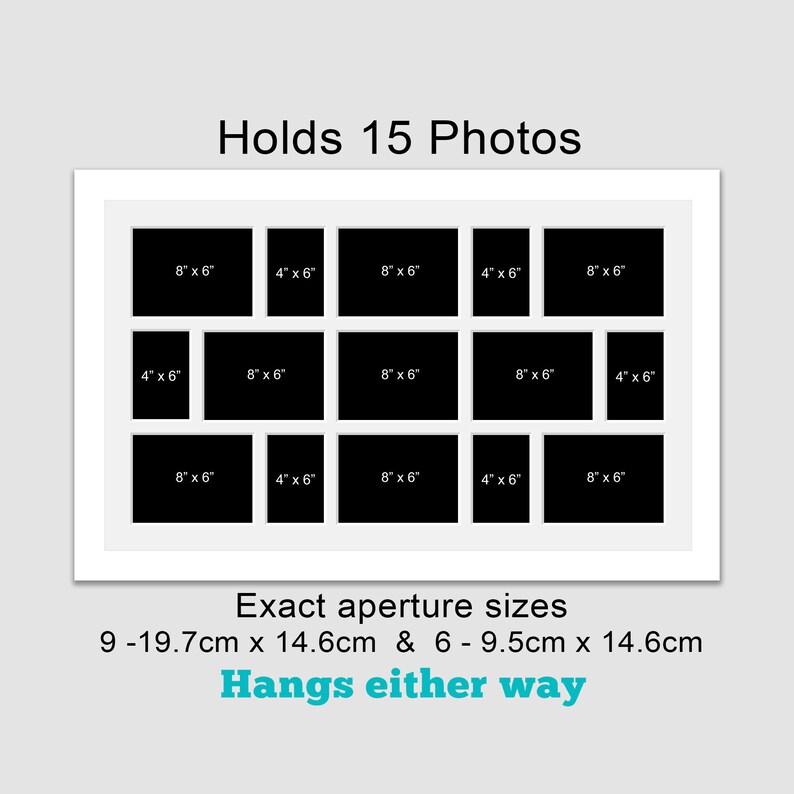 Extra Large Multi Photo Picture Frame Holds 9 Etsy UK