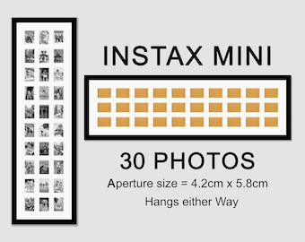 Instax Mini Photo Frame | Holds 30 Instax Mini Photos | Black Frame