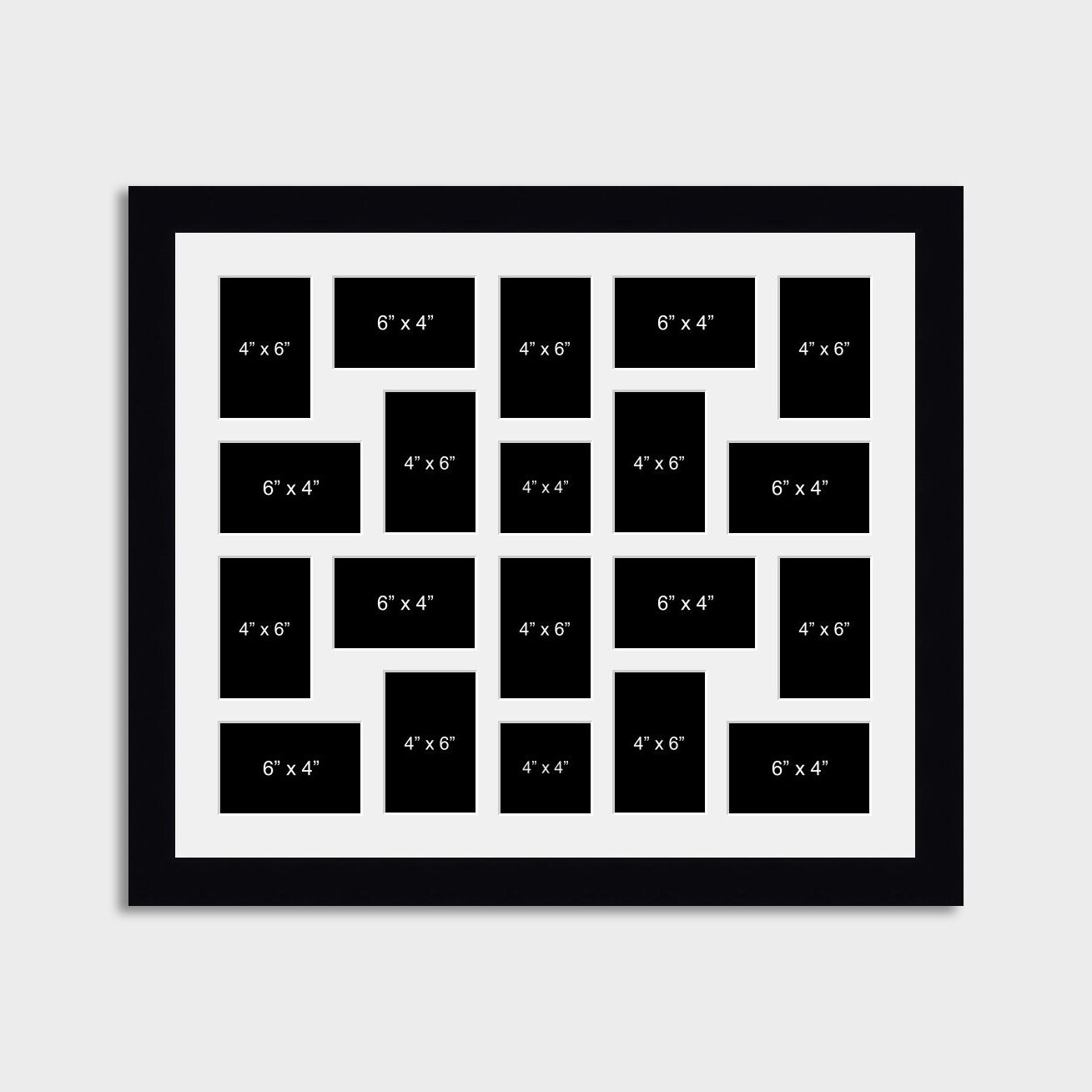 Large Multi Photo Picture Collage Frame Holds 20 6x4 & 4x4 Etsy
