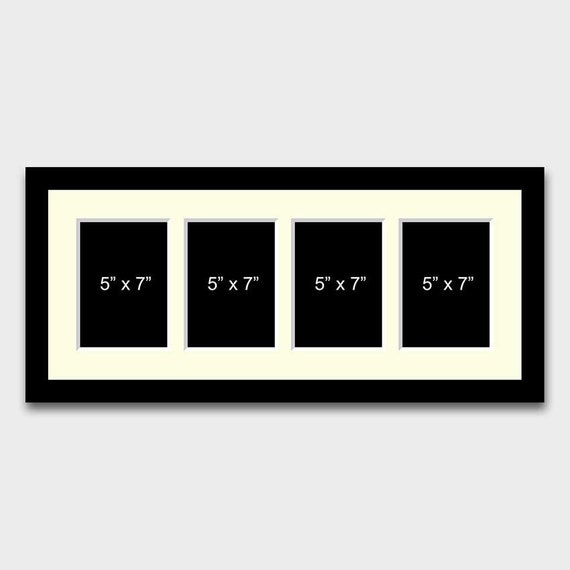 Multi Photo Picture Frame | Holds 4 7x5 Photos in a 22mm Black