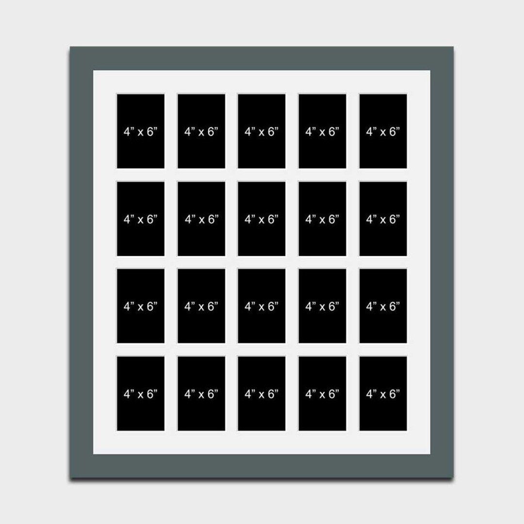 MULTI Cadre photo pour 6 photos noir, blanc H 51 x Larg. 76,5 x P 2,4 cm