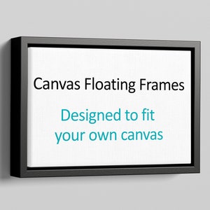 Canvas Floating Frames 22mm Deep up to XL sizes Floater frames for Canvas Pictures Canvas Tray Frames in Black Wood image 8