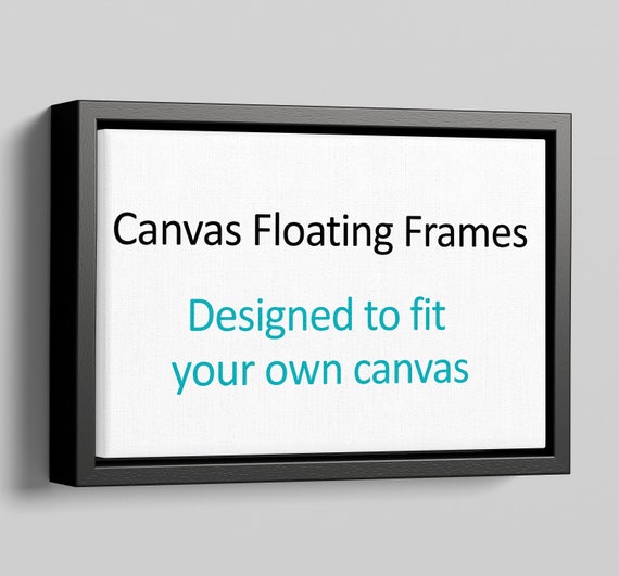 Canvas Floating Frames 22mm Deep up to XL Sizes Floater Frames for Canvas  Pictures Canvas Tray Frames in Black Wood - Etsy