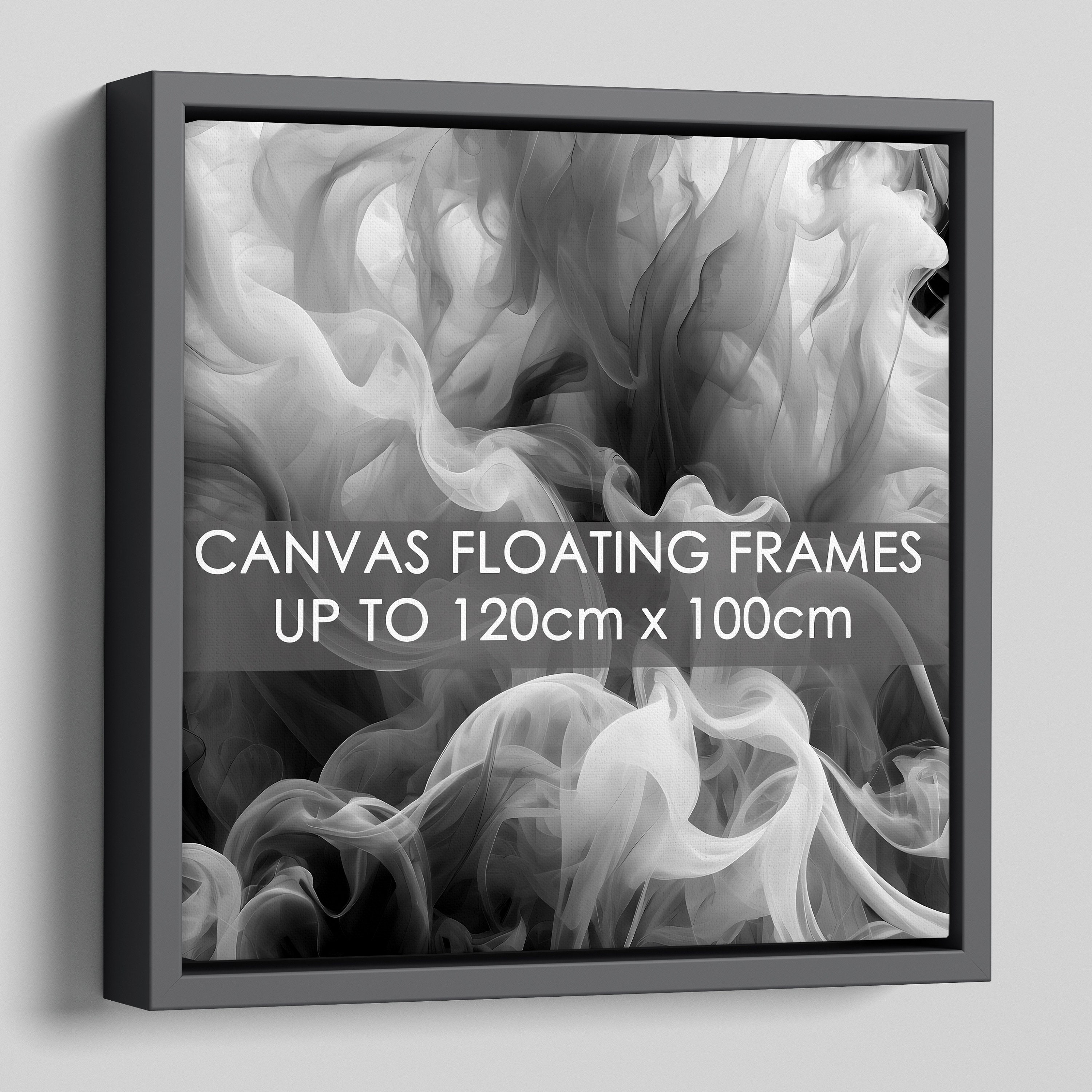 thumbnail image 2 of Generic Floating Frame For Finished Canvas - 8x10 Inch White Contemporary Frame | Gallery Style Display 2 of 6