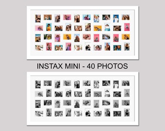 Instax Mini Photo Frame | White Wood, 40 Aperture