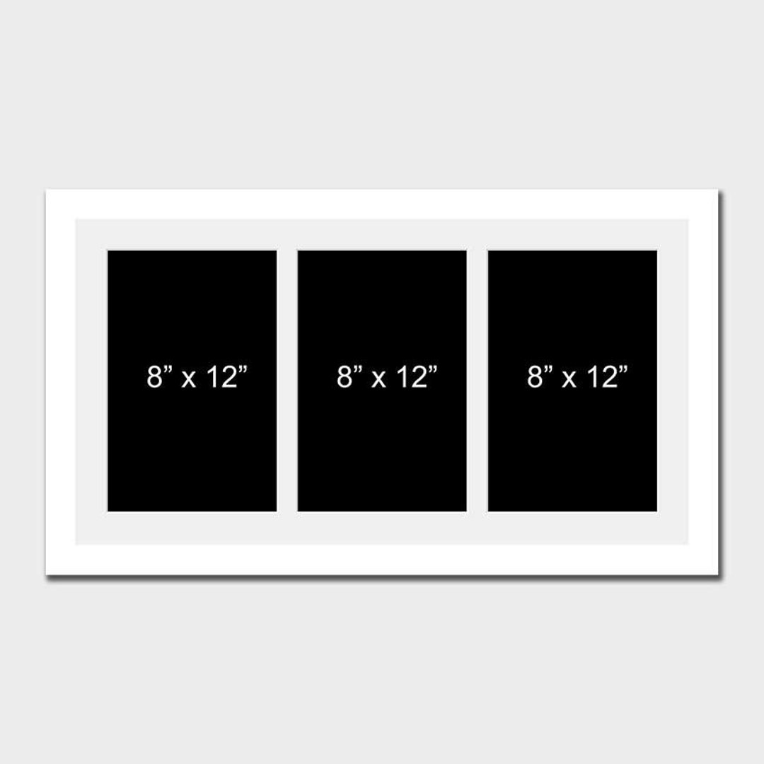 Marco de fotos múltiple para guardar 3 fotos de 8x12 en un marco blanco de  22 mm -  México