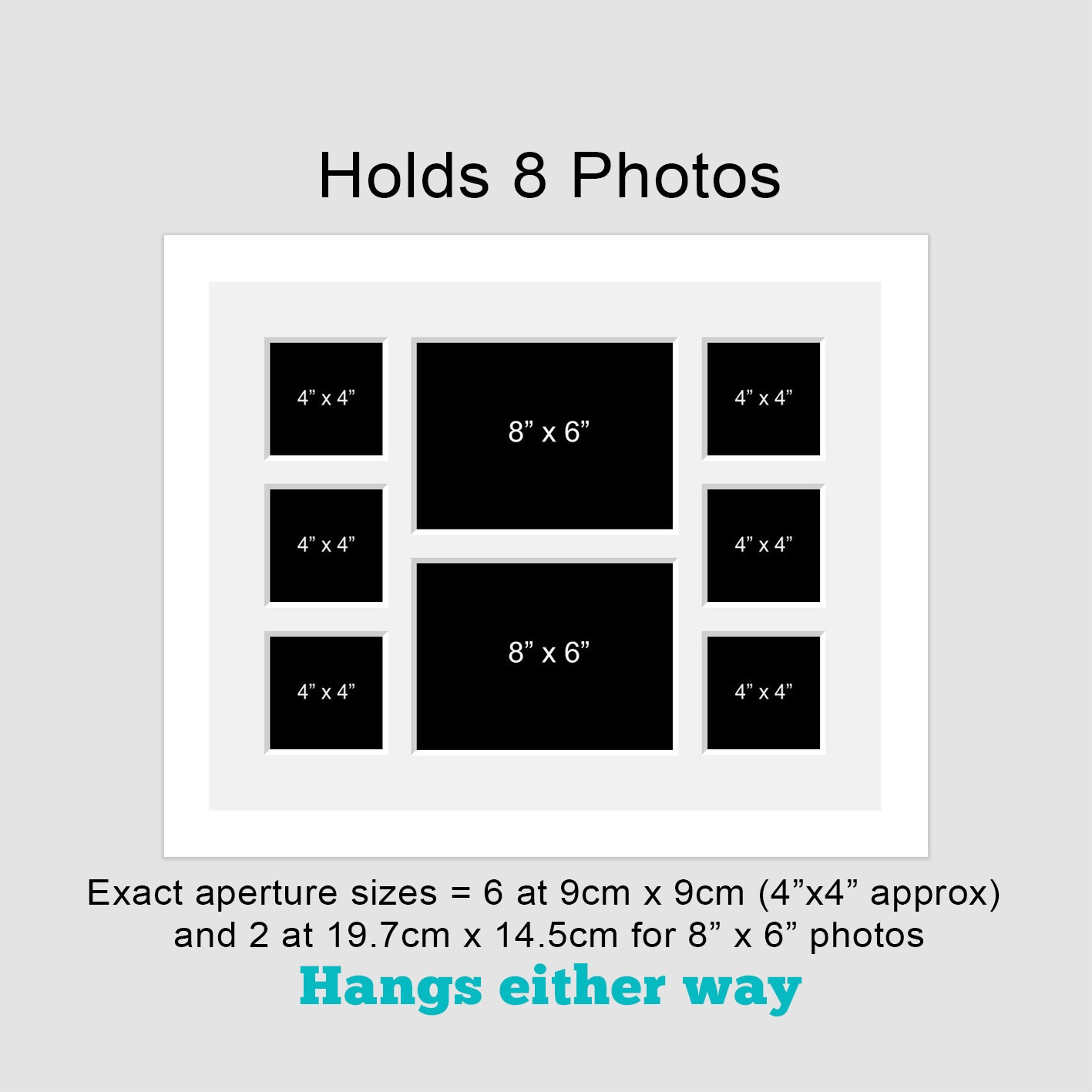 Multi Photo White Wood Frame | Holds 8 Photos - Etsy Norway