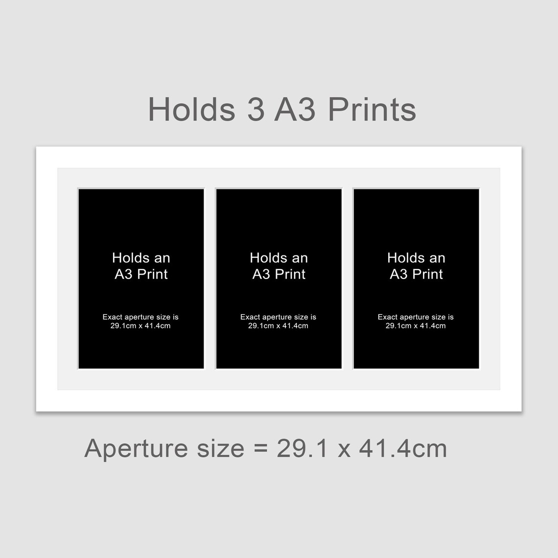 Large Multi Photo Frame to Hold 3 A3 Prints or Photos in a Etsy