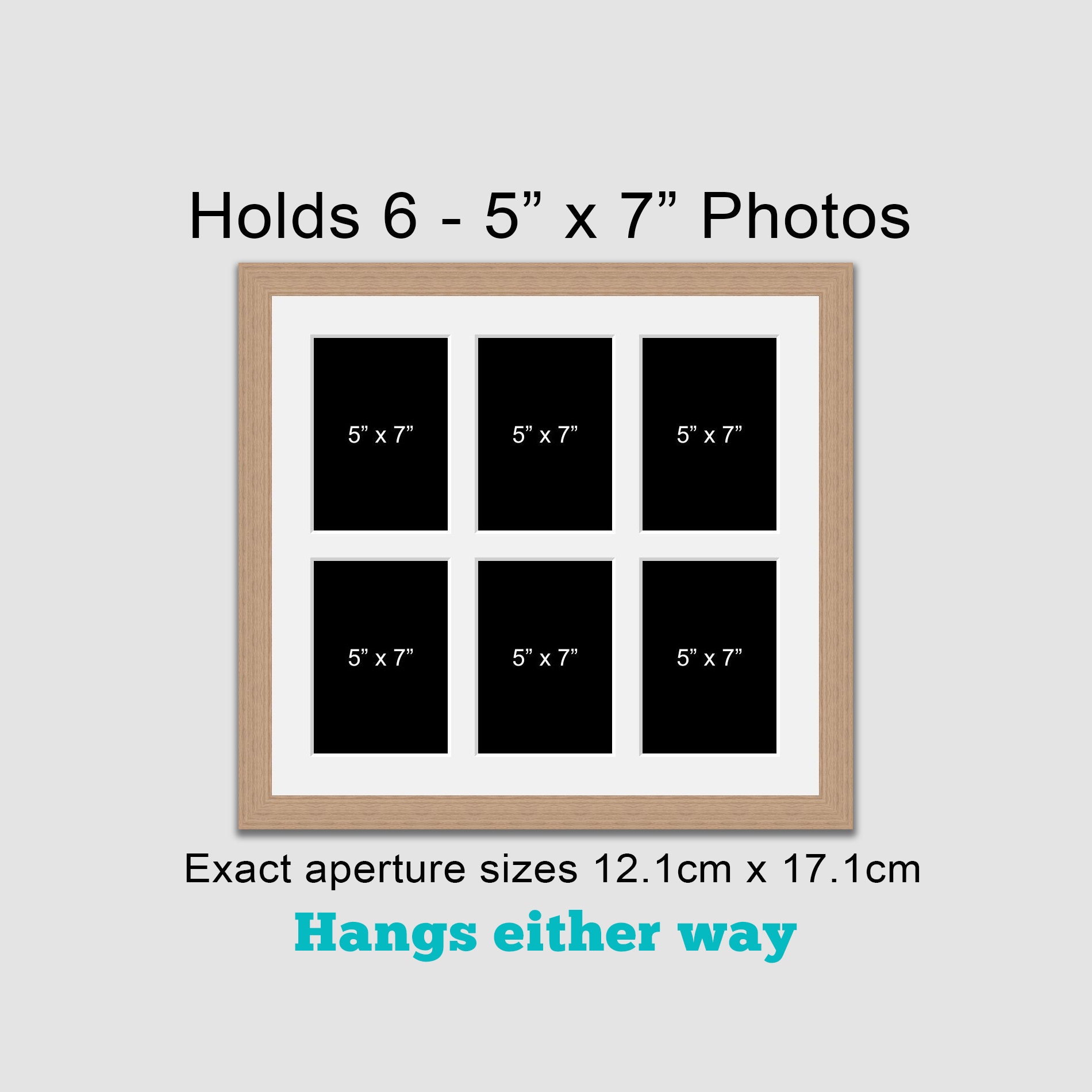 Multi Photo Picture Frame | Holds 6 5