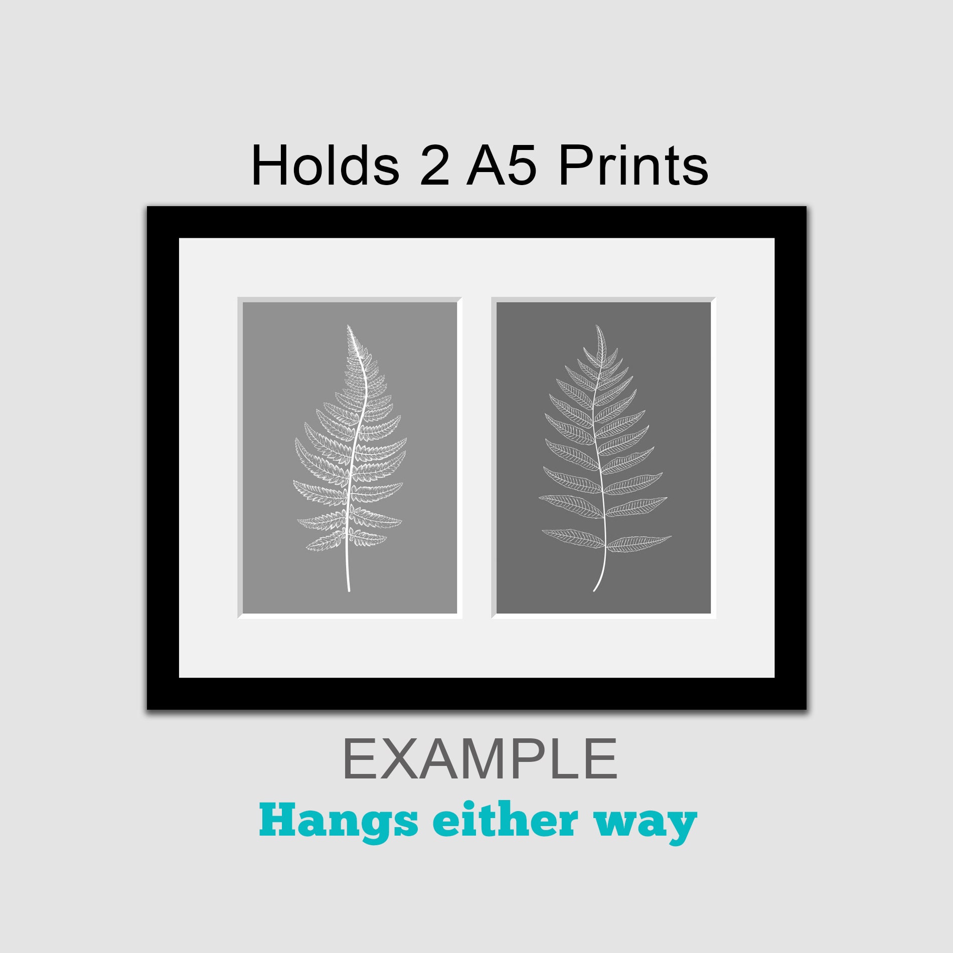 A5 Picture Frame for 2 Photos in a Black Wooden Frame Etsy UK