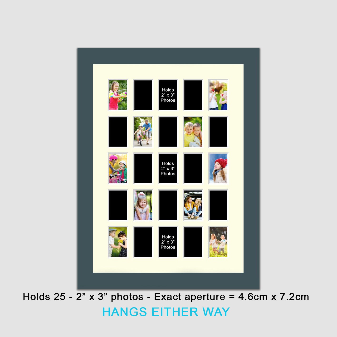 Multi Photo Frame for Mini Photos 2x3 Inches | 25 Aperture Frame