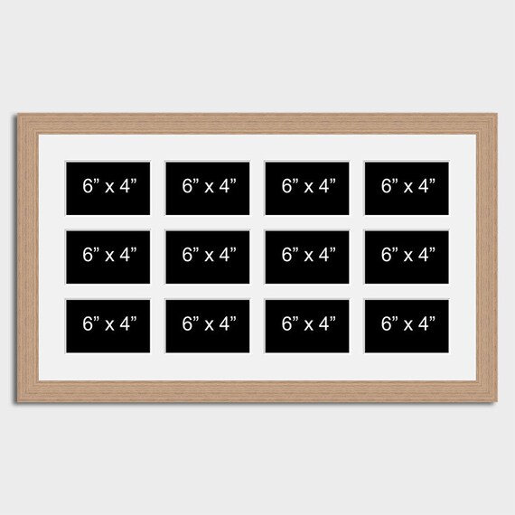 Multi Photo Picture Frame Collage Frame 12 Apertures for 6x4
