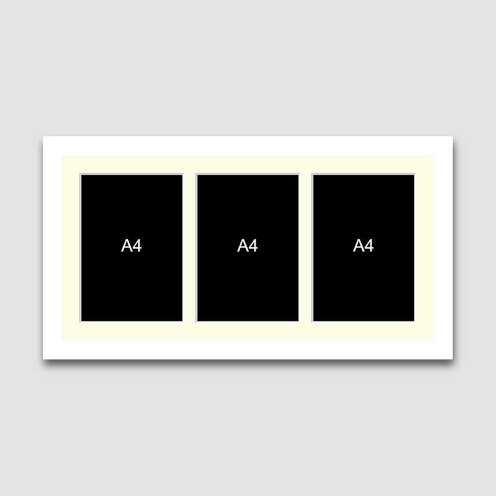 A4 Picture Frame to Hold 3 Photos in a White Wooden Frame Etsy UK