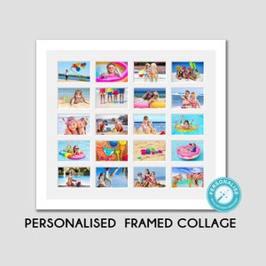 Personalised Custom Photo Collage Framed | Design Online | White Frame