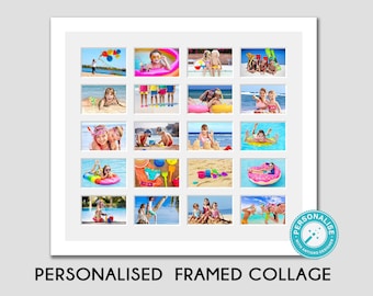 Personalised Custom Photo Collage Framed | Design Online | White Frame