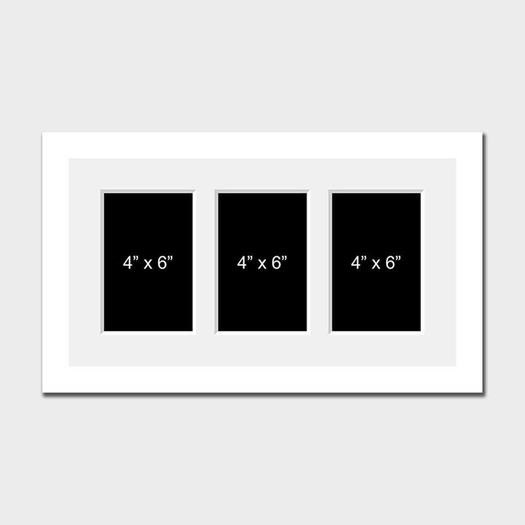 Multi Photo Picture Frame Holds 3 4 X 6 Photos Etsy