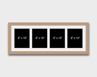 Multi Photo Picture Frame | Holds 4 8"x10" photos in a 30mm Oak Veneer Frame