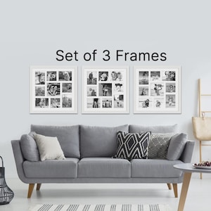 White Wood Gallery Wall Frames | Collage Multi-Photo Set of 3