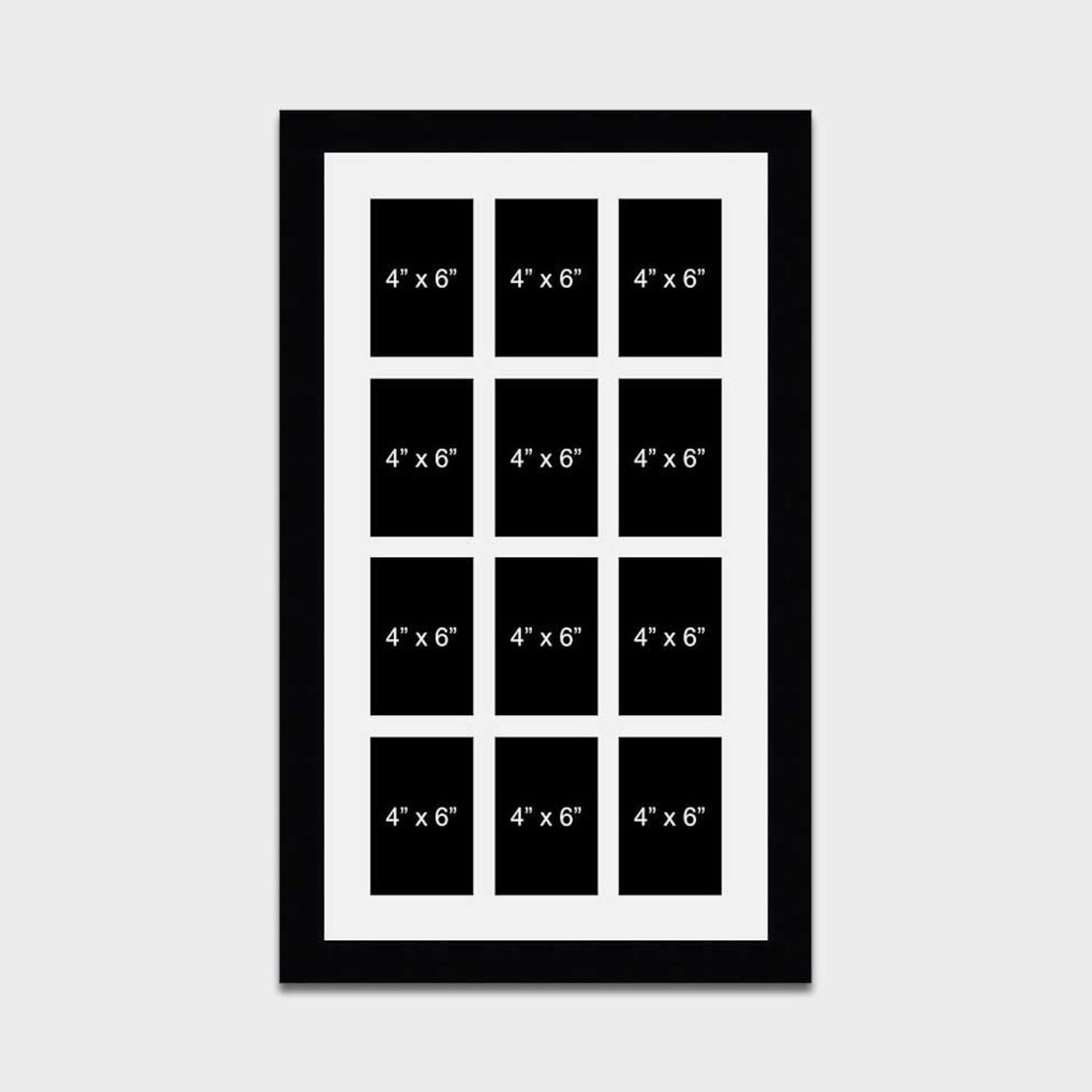 Large Multi Photo Picture Frame Holds 12 4x6 Photos in a Etsy