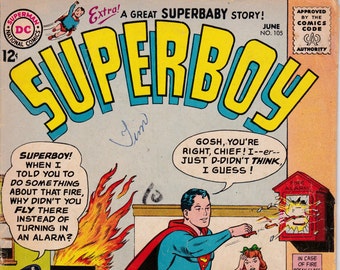 Superboy #105 - June 1963 Issue - DC Comics - Grade G