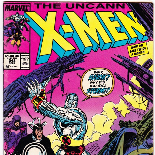 Uncanny X-Men #248 (1a Serie 1963) Septiembre 1989 Marvel Comics Grado Fine-