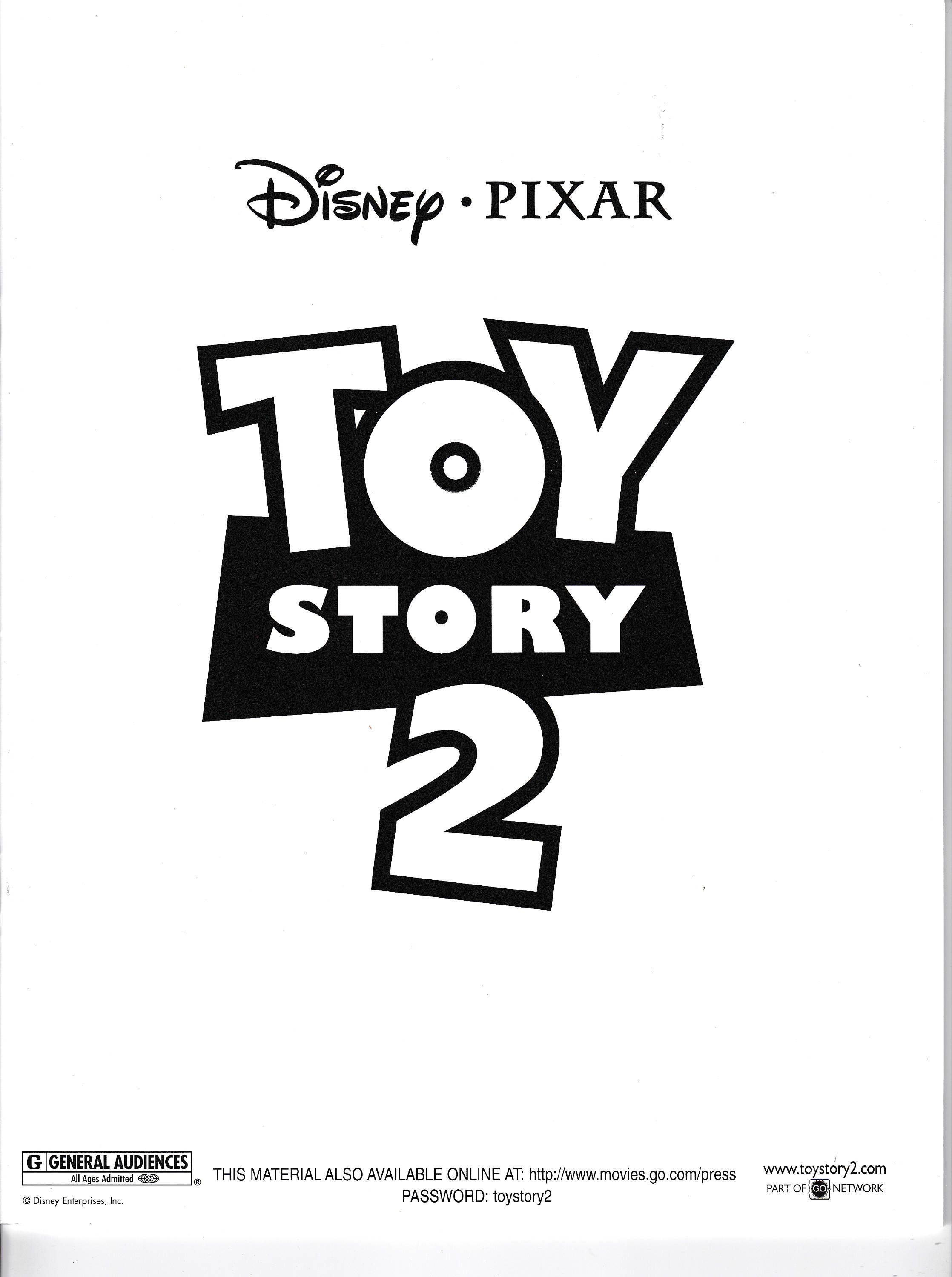Toy Story 2 Vhs Plus Offical Toy Story 2 Press Kit
