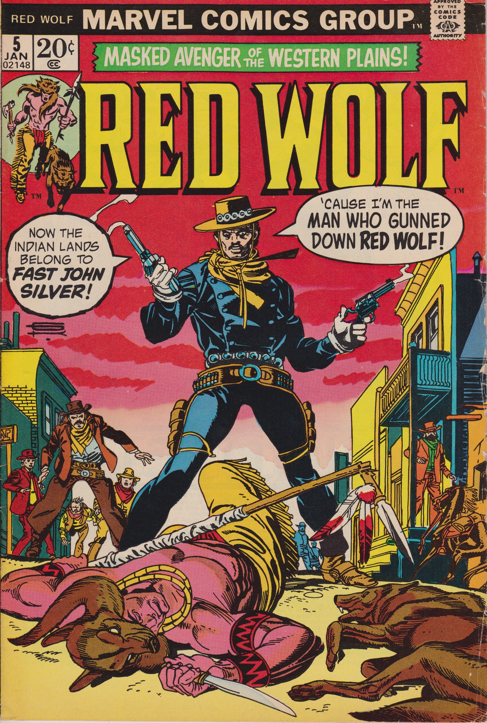 Red Wolf 5 1st Series 1972 January 1973 Marvel Comics Etsy