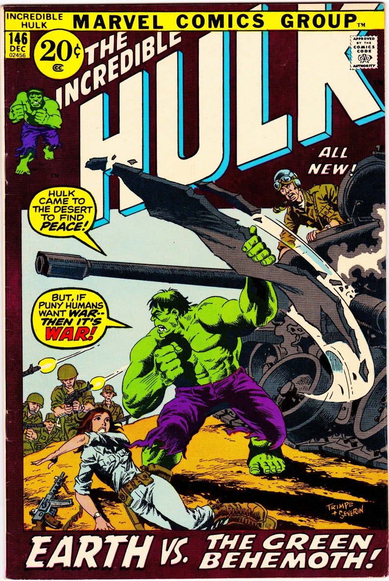 The Incredible Hulk 146 1st Series 1962 1999 December 1971 Etsy The Incredible Hulk 146 1st Series 1962 1999 December 1971 Etsy