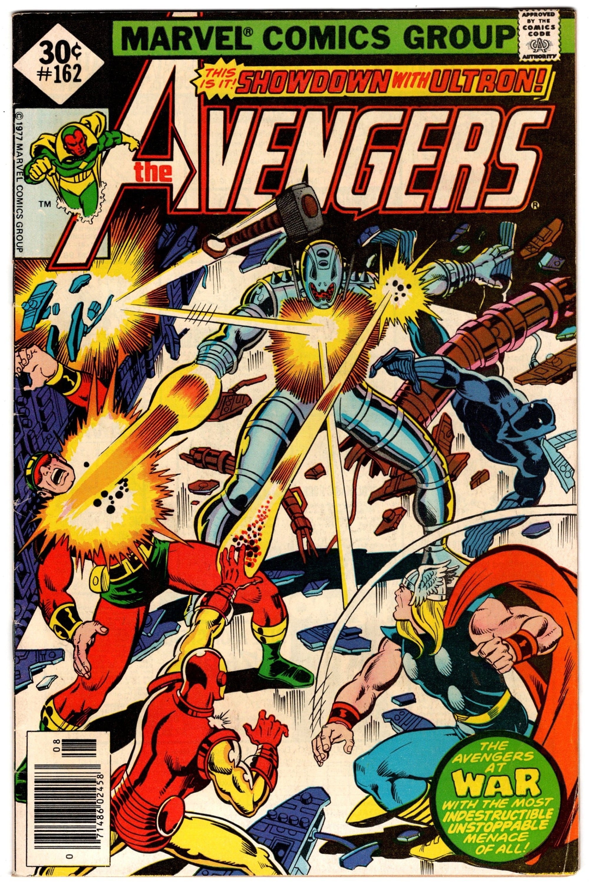 Avengers #162 Whitman (Fat Diamond) Variant (1st Series 1963) August 1977  Marvel Comics Grade VF