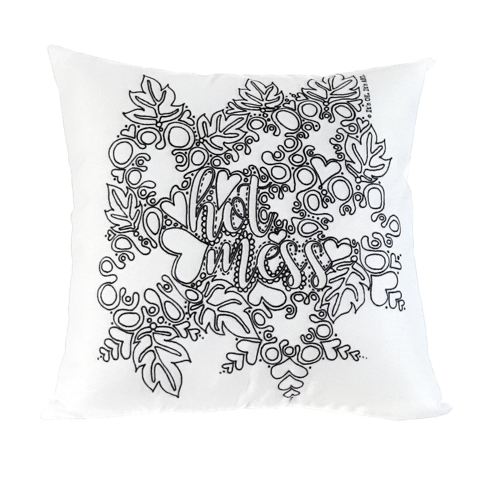 Adult Coloring Pillow DIY Throw Pillow Doodle Pillowcase | Etsy