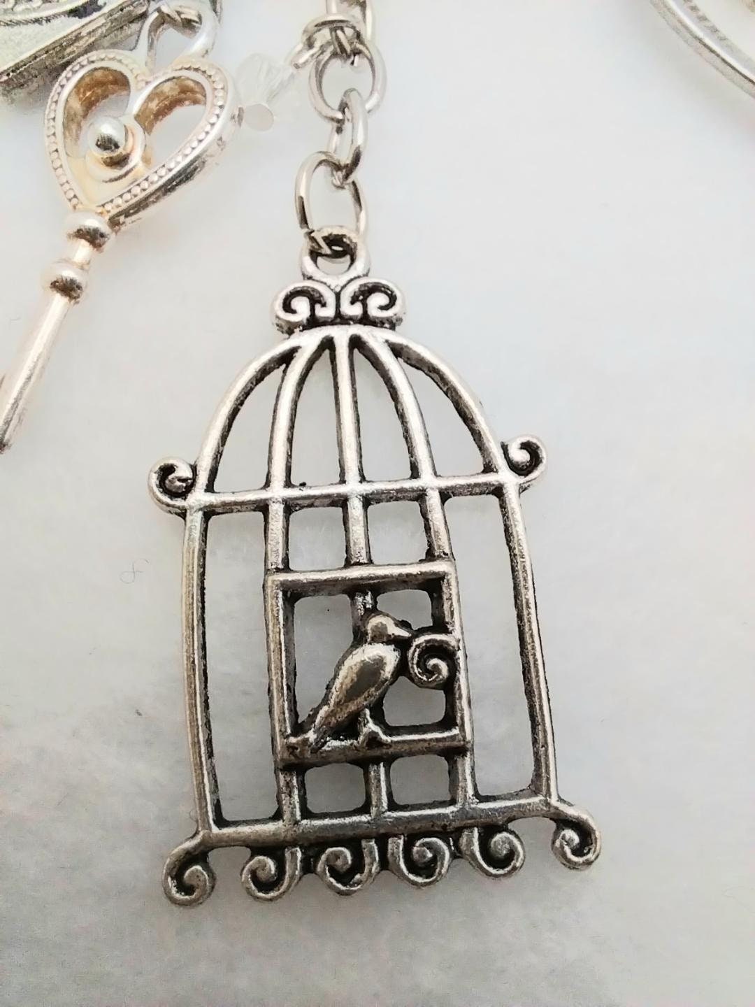 Nina CD056, Birdcage Purse Charm, Pastel Colors Purse Charm, Lock and ...