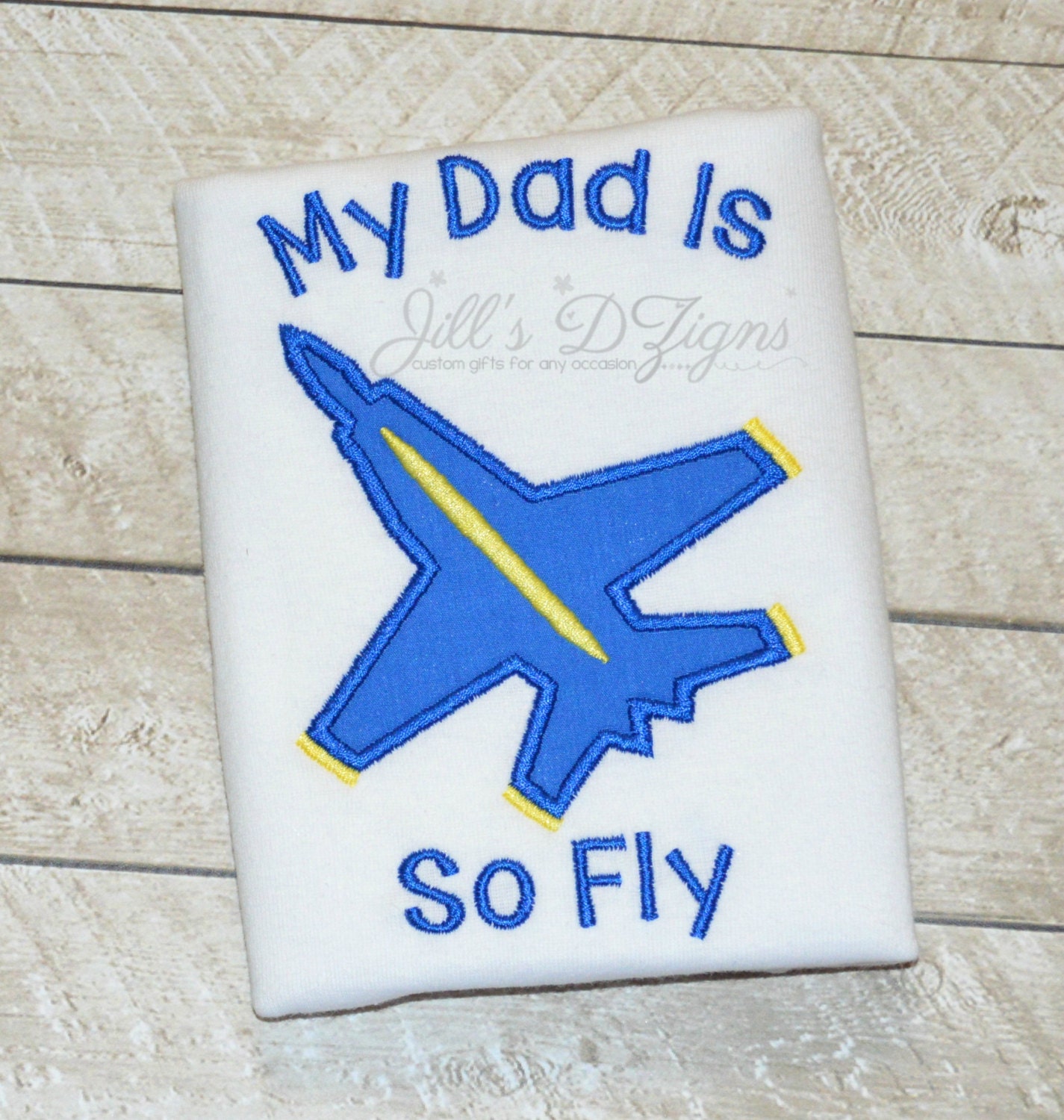 My Dad Is So Fly Military Pilot Baby Shirt or Onesie Blue ...