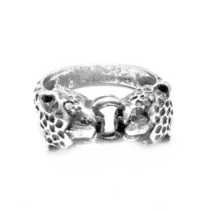 Double Leopard Spirit Animal Ring
