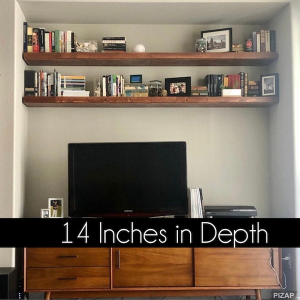 14 Inch Deep Floating Shelf