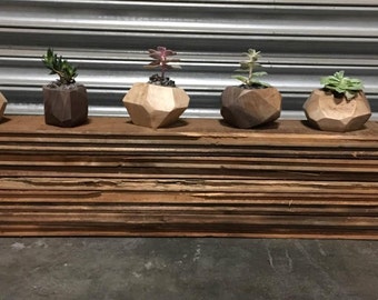 Reclaimed Wood Plant Pods